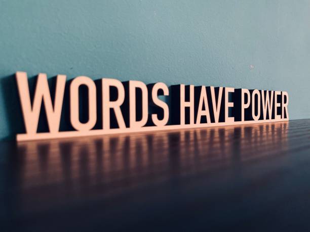 istock Short phrase WORDS HAVE POWER on blue background 1191623930