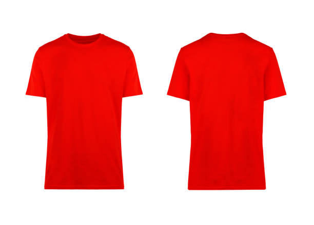 Plain Red T Shirt Front And Back