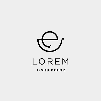 E Abstract Vector Letter E Abstract Symbol Template Vector Illustration Stock ...