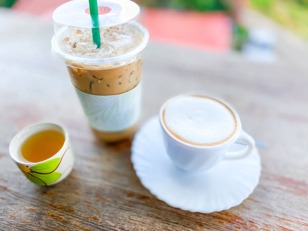 istock Hot and iced coffee 1191631698
