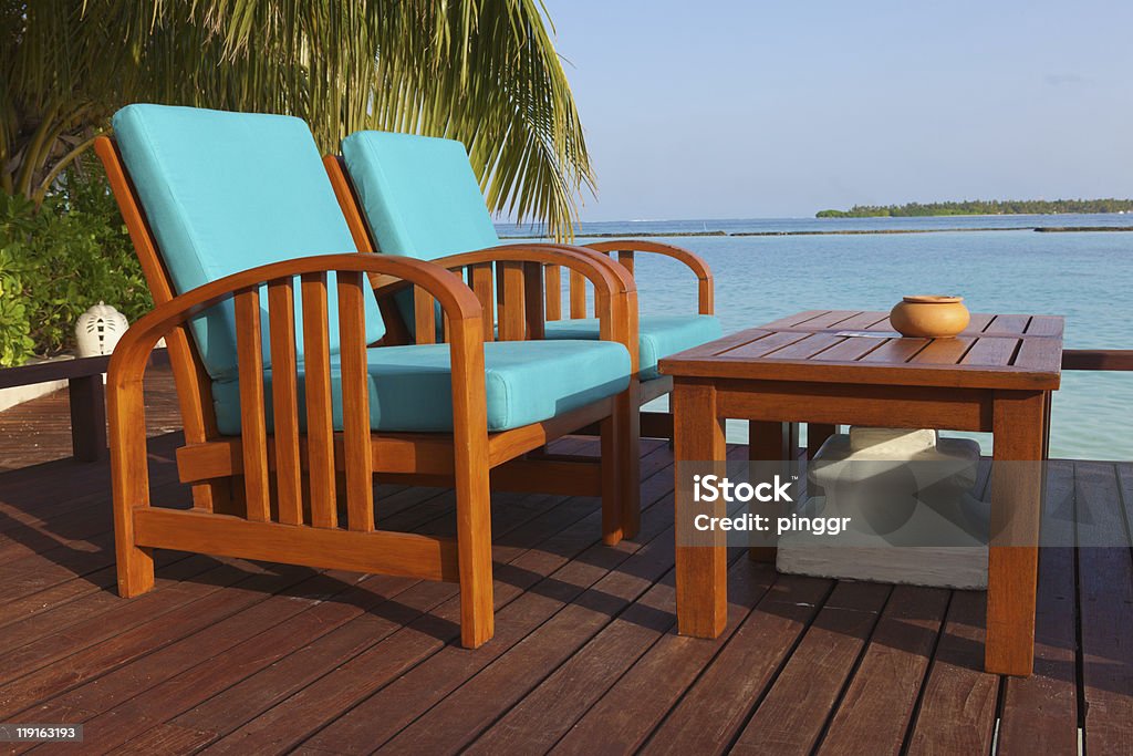 Open Air Cafe na ilha - Foto de stock de Arquitetura royalty-free