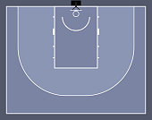 istock Basketball 3x3 court vector illustration 1191632836