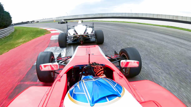 istock Racing cars driving on track 1191633094