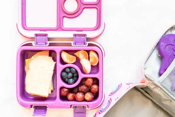 Photo of Healthy school lunch packed