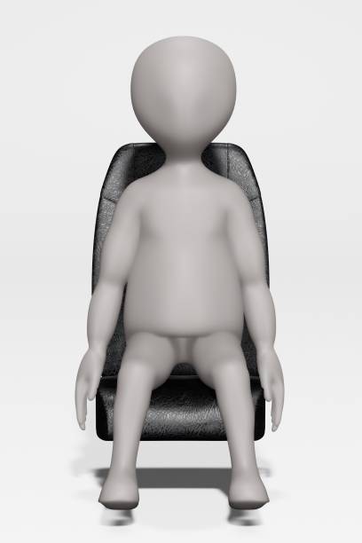 istock 3D Render of Cartoon Charcter on Car Seat 1191642311