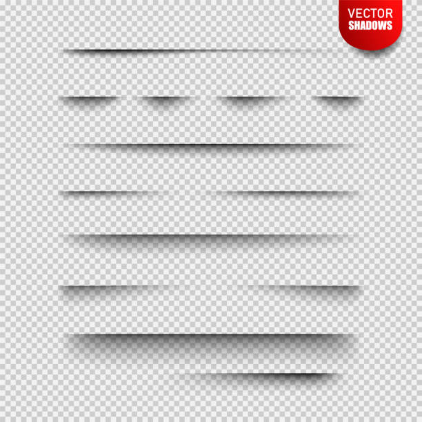 ベクター シャドウが分離されました。ベクトルデザイン要素ディバイダーラインシャドウエフェクトのセット。透明な影リアルなイラスト - sunday paper illustrations点のイラスト素材／クリップアート素材／マンガ素材／アイコン素材