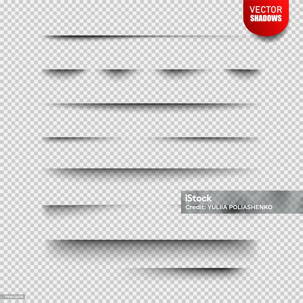 Line With Shadow Vector Shadows Isolated Vector Design Elements Divider Lines Set Of ...