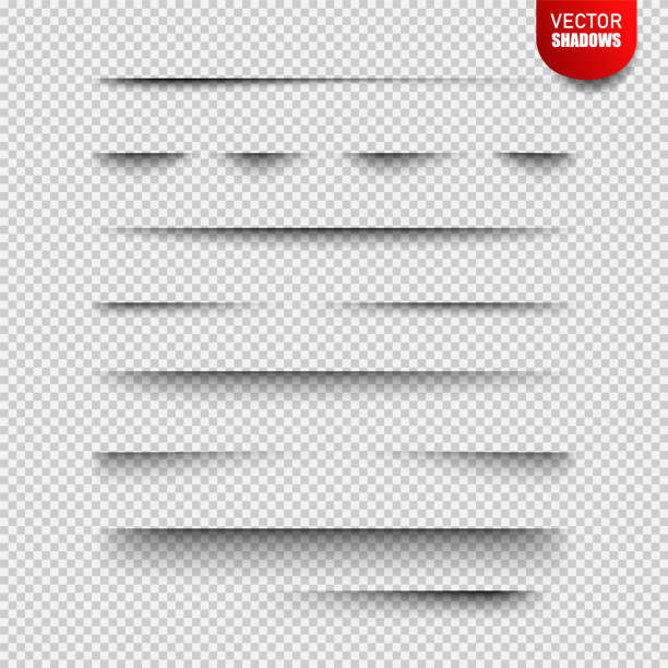 Vector shadows isolated. Vector design elements divider lines Set of shadow effects. Transparent shadow realistic illustration Vector shadows isolated. Vector design elements divider lines Set of shadow effects. Transparent shadow realistic illustration shadow stock illustrations
