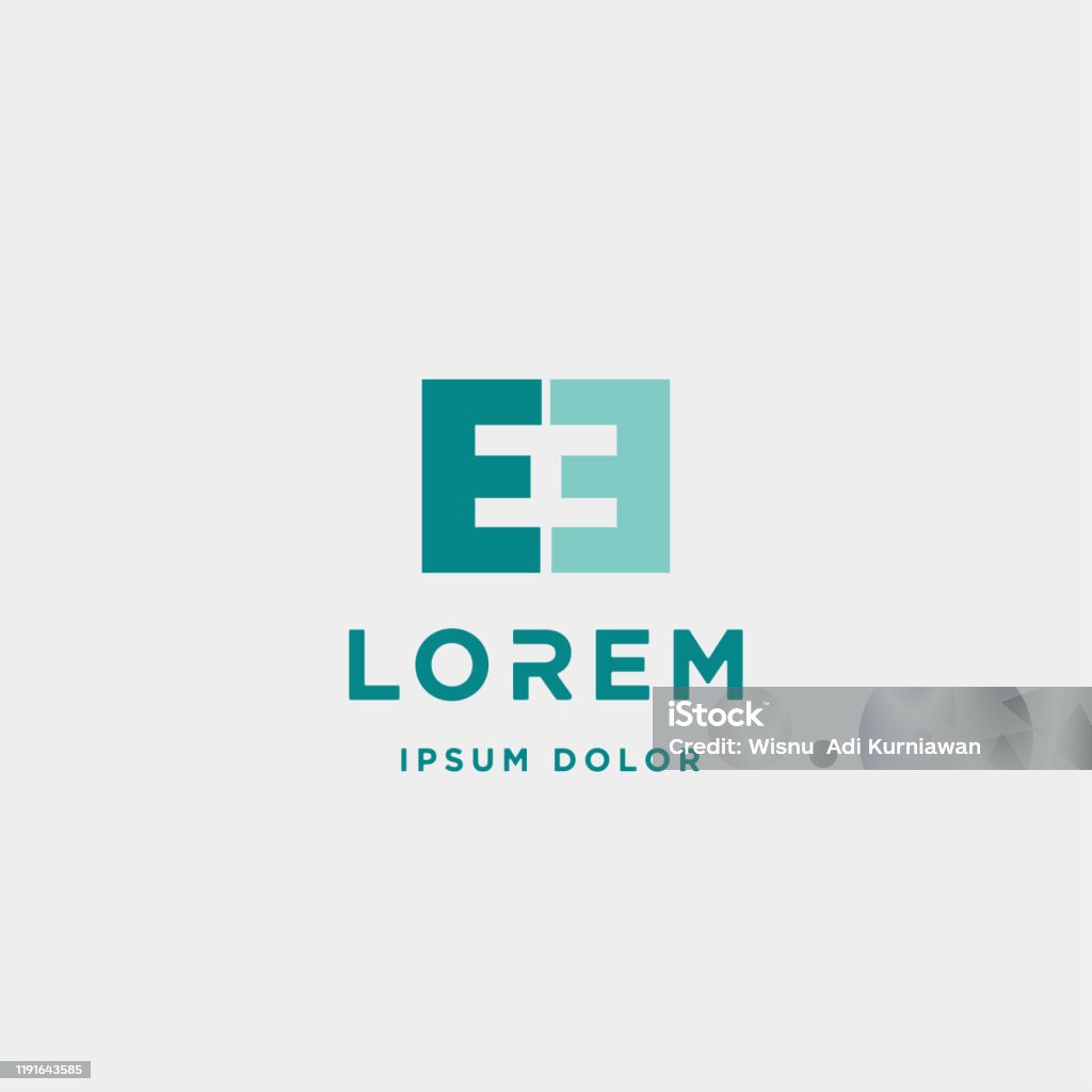 E Abstract Vector Letter E Abstract Symbol Template Vector Illustration Stock ...