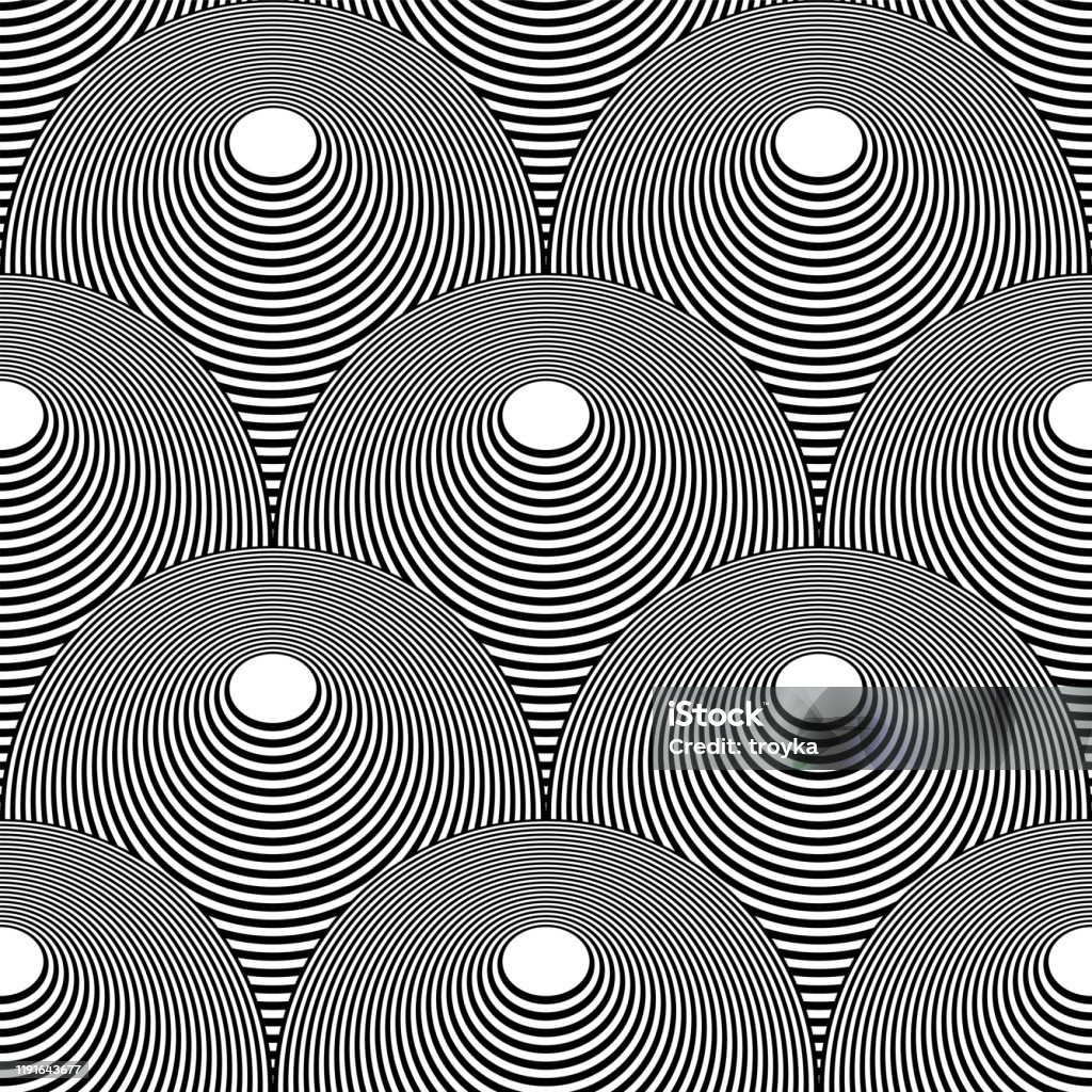 Circular Line Texture Seamless Pattern Circle Lines Texture Stock Illustration - Download ...