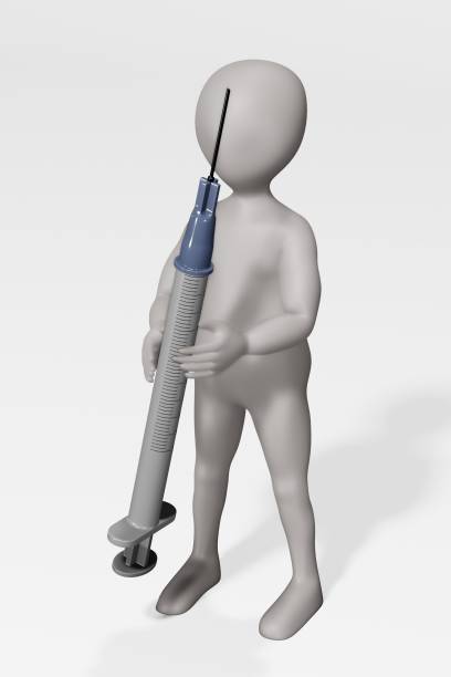 istock 3D Render of Cartoon Character with Syringe 1191643812