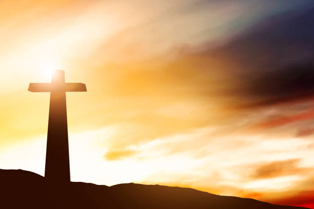 istock Christian Cross on the field 1191646562