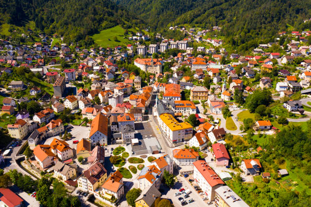 istock Small Slovenian town Idrija 1191649926
