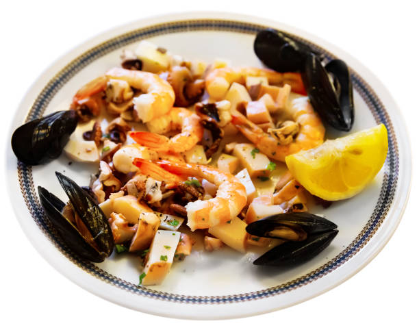 istock Sea frying, fried assorted seafoods 1191650034