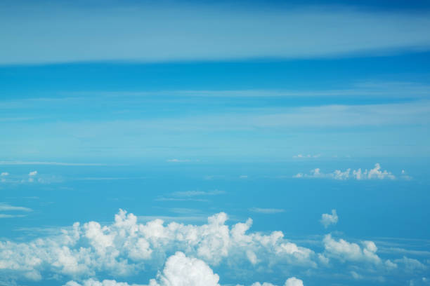 istock Cloud and blue sky from the airplane windows 1191651605