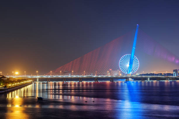 istock Fabulous night view of the Tran Thi Ly Bridge, Danang 1191651717