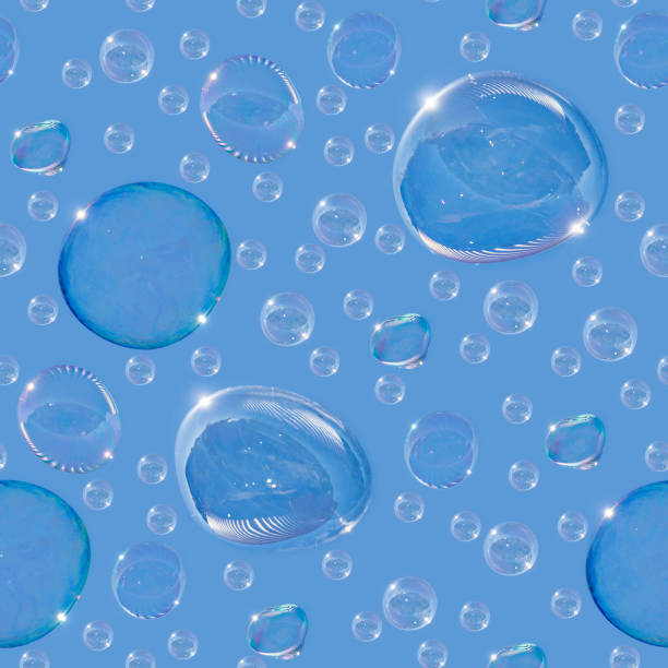 istock Seamless pattern of soap bubbles. Soap bubbles fly in the sky. 1191652085