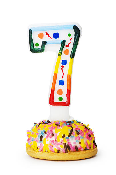 istock Birthday candles isolated on the white background 119165274