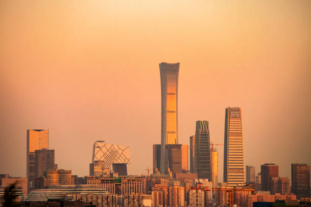 istock Beijing skyscrapers at sunset 1191655342