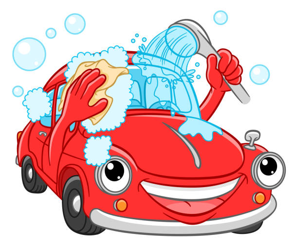 Cartoon Smiling Car Washes Stock Illustration - Download Image Now - Car  Wash, Cartoon, Car - iStock