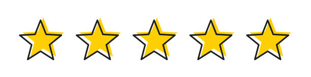 Five star yellow color with stroke isolated vector element. Premium quality. Consumer rating flat icon. Flat design. Customer feedback vector. Customer satisfaction. Five star yellow color with stroke isolated vector element. Premium quality. Consumer rating flat icon. Flat design. Customer feedback vector. Customer satisfaction. EPS 10 celebrities stock illustrations