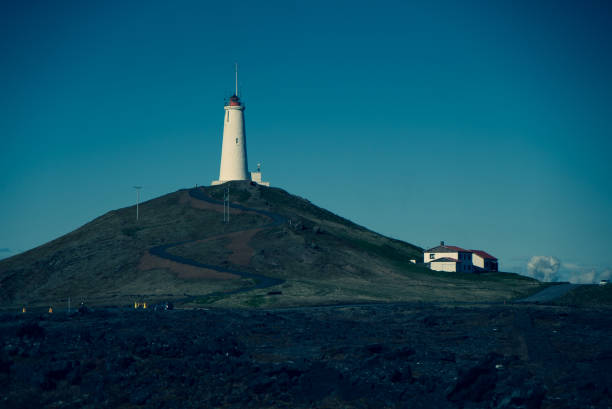 istock Lighthouse on the mountain, Iceland 1191662844