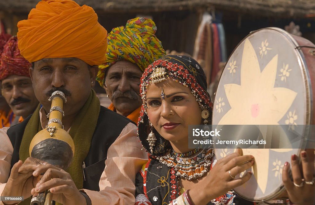 Indian Folk Band  Adult Stock Photo