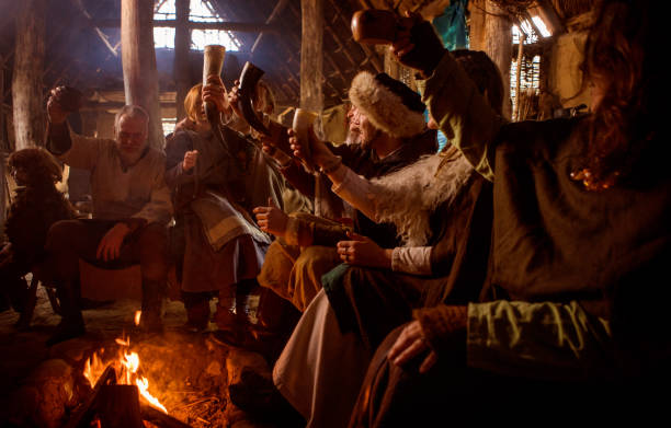 istock A group of viking villagers in a hall 1191669076