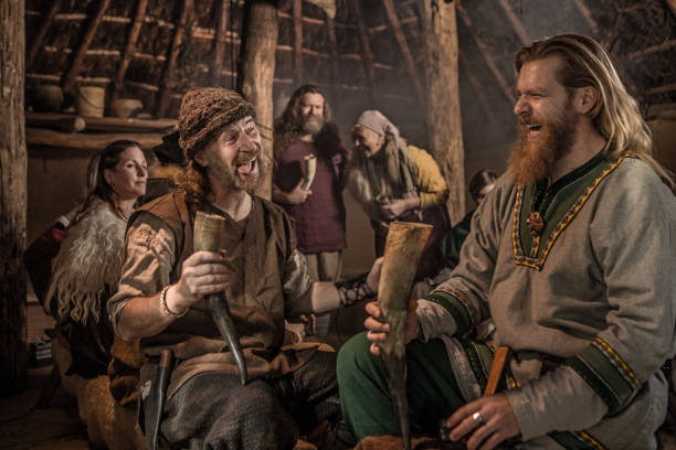 istock A group of viking villagers in a hall 1191669233