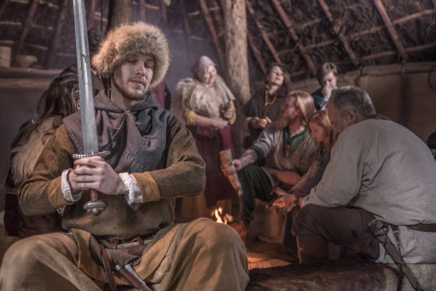 istock An individual viking man in a hall 1191669441