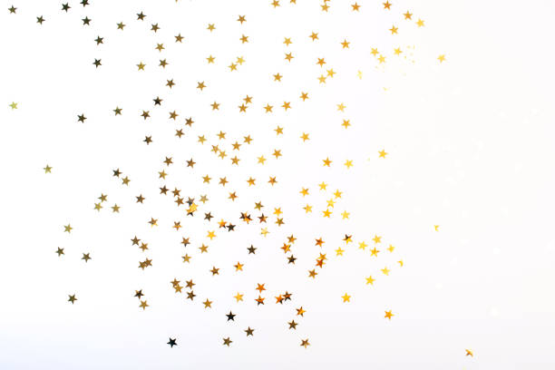 golden stars on white background - celebrities imagens e fotografias de stock