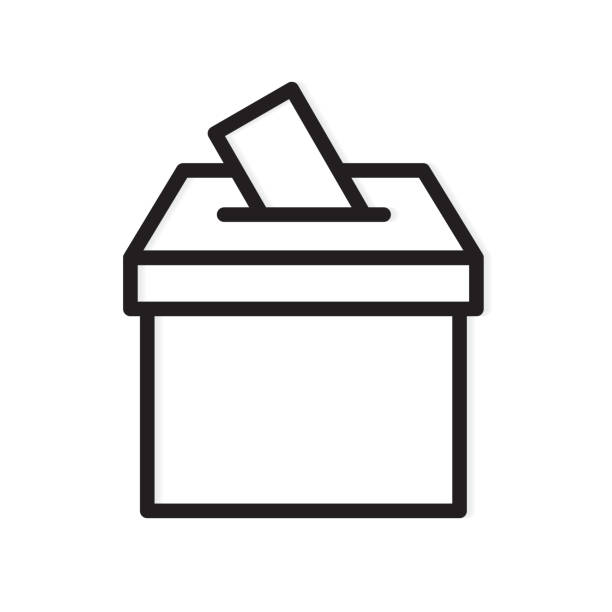 ballot box, vote icon ballot box, vote icon- vector illustration voting box stock illustrations