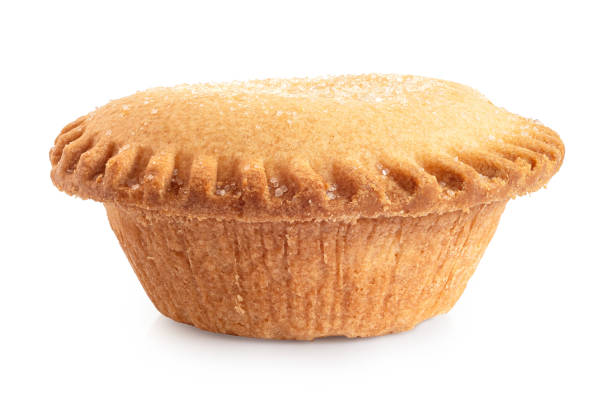 istock Traditional british christmas mince pie isolated on white. Low angle. 1191671761
