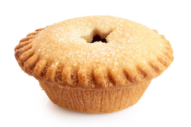 istock Traditional british christmas mince pie isolated on white. 1191671992
