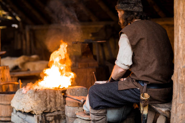 istock An individual viking blacksmith in a viking settlement 1191672113