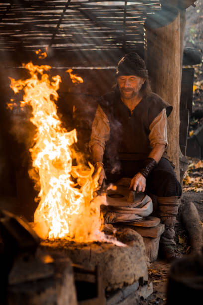 istock An individual viking blacksmith in a viking settlement 1191672400
