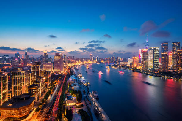 istock Shanghai skyline at night 1191672537