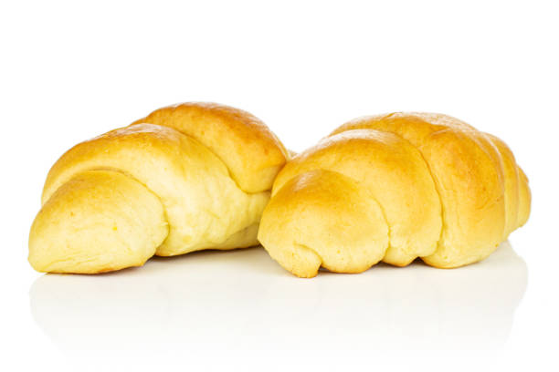 istock Sweet mini croissant isolated on white 1191674726