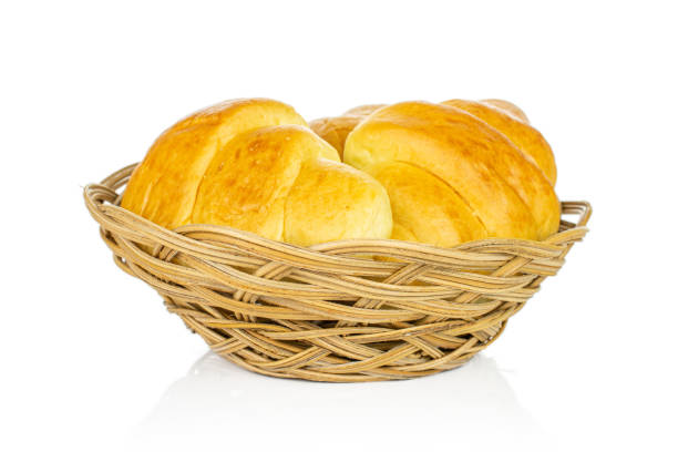 istock Sweet mini croissant isolated on white 1191674859