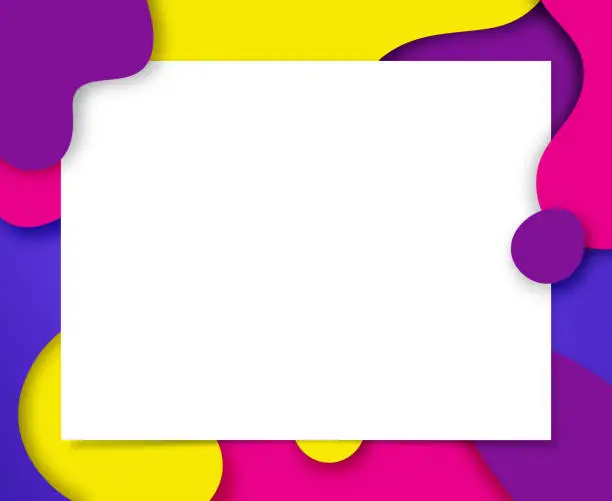 Vector illustration of Abstract Color Blob Frame Layout