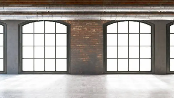 Photo of Empty Warehouse with Windows