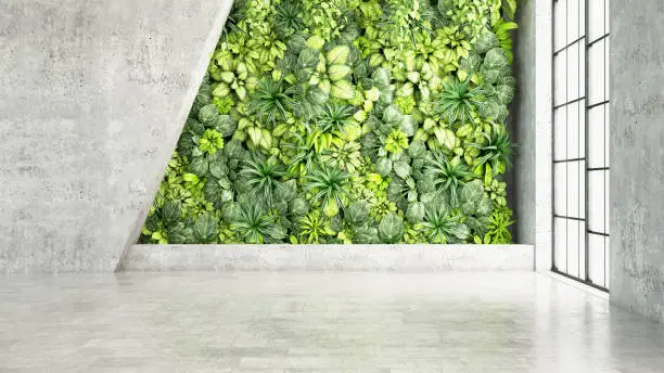 Photo of Vertical Garden with Empty Wall