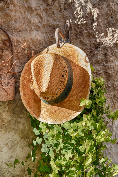 sombrero de paja en saint remy - st remy de provence fotografías e imágenes de stock