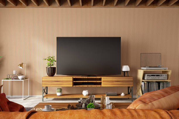istock Modern Living Room with TV Set 1191680928