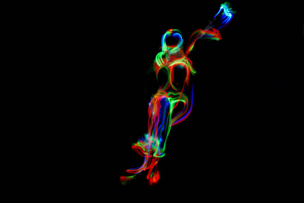 istock Light Painting Person Sitting Down 1191682000
