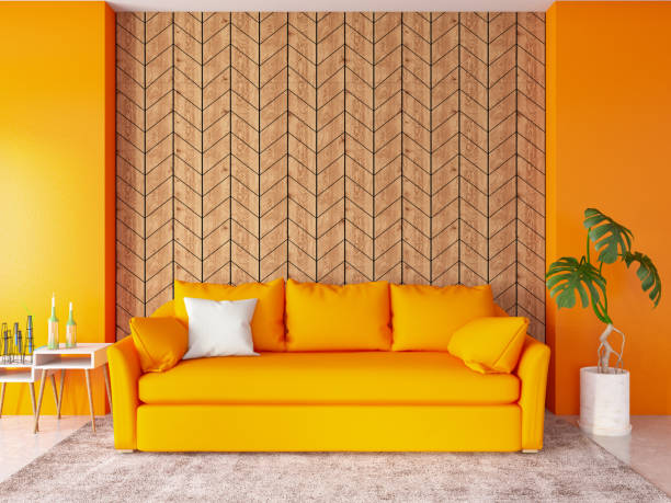 istock Yellow Living Room with Sofa 1191682093