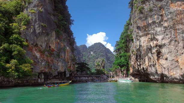 Khao Phing Kan Island - James Bond Island In Phuket stock photo