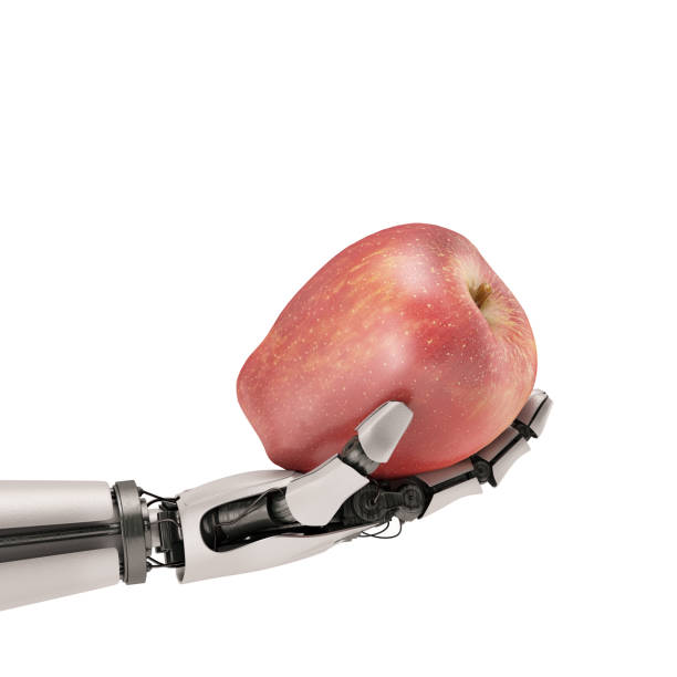 istock Industrial Robotic Hand Holding Apple 1191683306