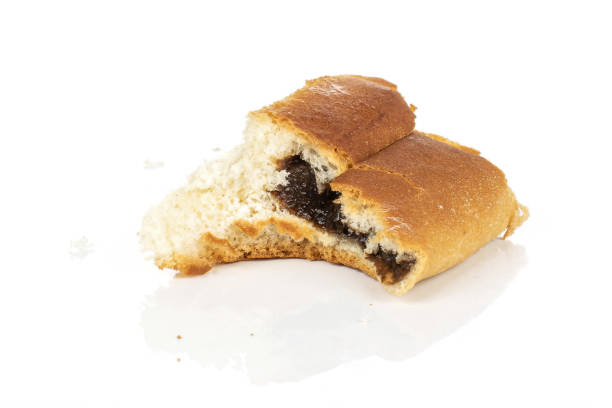 Czech sweet bun isolated on white