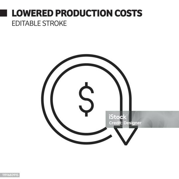 İndirilen Üretim Maliyetleri Satır Simgesi Anahat Vektör Sembolü Çizimi Piksel Mükemmel Editable Stroke Stok Vektör Sanatı & Fiyat‘nin Daha Fazla Görseli